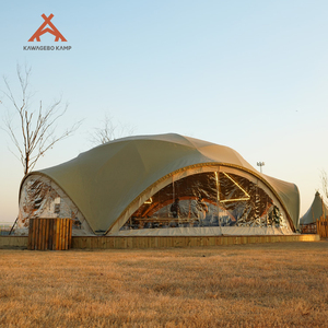Carpa Comercial Kawagebo Kamp de 12m y 9m, Domo Geodésico Lotus Lane, Toldo en Forma de Concha, Gazebo de Arco de Circo, Carpa Estrella para Banquetes - Product Image 3
