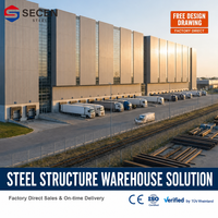 Entrepôt à structure métallique avancée à faible coût, centre logistique de grande envergure, atelier de stockage industriel, projet clé en main