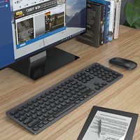 Ensemble clavier et souris sans fil ergonomique ultra-mince en aluminium et ABS, 108 touches, 2,4 GHz, étanche, anti-chute, double mode, en stock