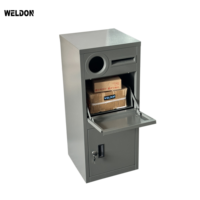 Boîte aux lettres extérieure autoportante en acier, verrouillable, multi-emplacements, pour colis et courrier, pour jardin et maison, boîte de dépôt complète