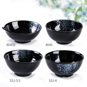 Mélamine noire petits bols à Dessert <span class=keywords><strong>Dip</strong></span> en plastique <span class=keywords><strong>brillant</strong></span> riz crème glacée Snack plat d'accompagnement bols à Sauce - Product Image 5