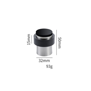 Tope de puerta de cabeza de goma de acero inoxidable anticolisión moderno duradero sin perforación BEEMIN cilíndrico montado en la pared BEEMIN - Product Image 4