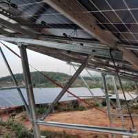 Support de montage solaire photovoltaïque en zinc, magnésium, aluminium, surface anodisée HDG, système de montage au sol en profil C, support de panneaux solaires