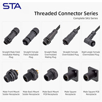 Conector Impermeable Mini de Plástico ALTW Hembra/Macho de 2, 3, 4, 5, 6, 8 Núcleos, Enchufe Eléctrico Roscado Tipo Bayoneta para Instalación en Campo