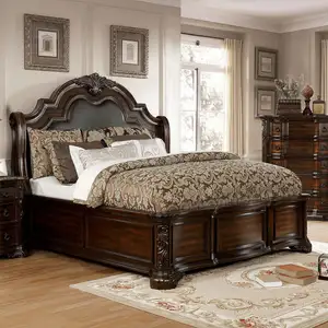 Европейский деревянный комплект мебели для спальни, комплект для спальни в викторианском стиле, Лидер продаж, роскошная мебель для спальни