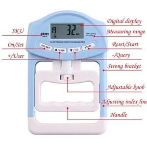 Einstellbarer elektronischer Hand prüfstand Silikon Muskel Finger Stärker Griff Trainer und <span class=keywords><strong>Tester</strong></span> für Kraft training - Product Image 5