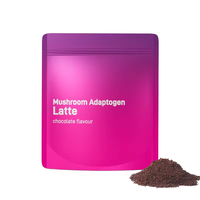Qinshantang sain instantané Latte café biologique Reishi extrait de champignon marque privée poudre noire savoureux sac de goût de sucre