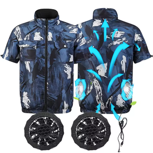Gilet Rinfrescante Mimetico da <span class=keywords><strong>Lavoro</strong></span> con Ventola USB, Gilet Climatizzato Estivo <span class=keywords><strong>per</strong></span> Esterni, Resistente al Calore e Protezione Solare - Product Image 1