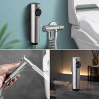 Robinet de bain de pieds hygiénique écologique, design moderne, mural, sortie unique, en plastique ABS, finition chromée, pour salle de bain et hôtel
