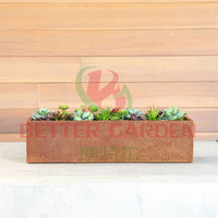 Corten pot bunga pot taman logam baja vas gantung luar ruangan hitam & merah karat tampilan berkarat untuk penggunaan rumah buatan Tiongkok