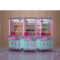 Machine à griffes double commerciale, jeu d'arcade, éclairage LED, distributeur de peluches pour centre commercial/parc d'attractions