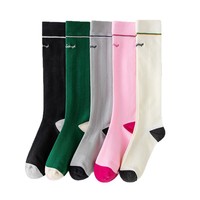 Chaussettes de sport personnalisées avec logo, chaussettes respirantes en maille, chaussettes de compression pour femmes, chaussettes de récupération, chaussettes hautes jusqu'au genou
