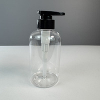 Bouteille à pompe en PET de luxe écologique Hengjian pour savon liquide et shampoing, impression sérigraphique, couleur personnalisée, capacité 300 ml 500 ml