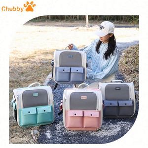 Mochila Transportadora de Gatos Cuadrada, Transpirable y Portátil, Bolsa de Transporte para Mascotas, Plegable, Mochila para Gatos para Exteriores - Product Image 4