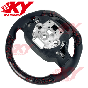 พวงมาลัยหนังแท้คาร์บอนไฟเบอร์ฟอร์จ สำหรับรถฟอร์ด F150 F250 F350 LT XLT เชลบี้ แร็ปเตอร์ เรนเจอร์ เอ็กซ์พลอเรอร์ SVT แบบปรับแต่งได้ - Product Image 3