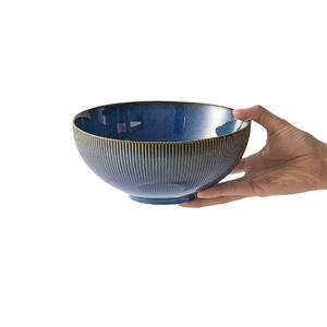 ชามซุป/ก๋วยเตี๋ยว โมร์ ซีรีส์ ขนาด 8 นิ้ว ความจุมาก ทนความร้อนสูง ผลิตจากเซรามิก สำหรับใช้ในโรงแรม ลายทาง ใช้กับไมโครเวฟได้ - Product Image 5