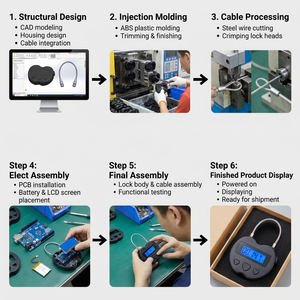 YH2172 Display USB Rechargeable Metal Multi-Purpose Safe Digital Time Release Game Delay Lock Time <strong>Timer</strong> <strong>Padlock</strong> - Product Image 6