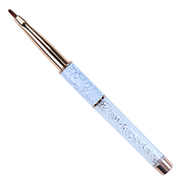 Pinceaux à ongles en gel UV de haute qualité, manche en métal, ovale, à rayures plates, dégradé, pour détails floraux, pinceau pour nail art, pinceau pour peinture acrylique