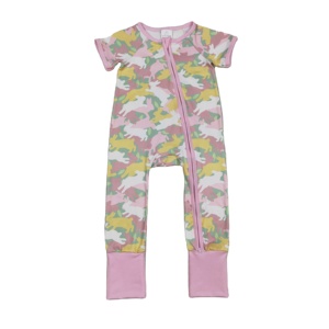 SR3715 RTS Mameluco de Bebé con Estampado de Conejito de Pascua, Mono de Manga Larga con Cierre para Niños, Mono de Algodón Elástico para Niña - Product Image 1