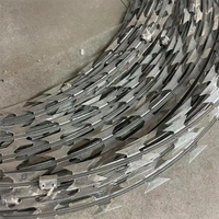 Precio de fábrica Anti-escalada galvanizado tiburón plano concertina navaja valla de alambre