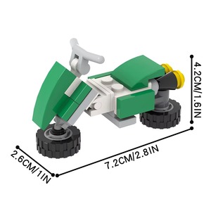 Ensemble de blocs de construction en plastique ABS Leguoguo Mario Bros Yoshi Motorbike Racing DIY, briques pour minifigurines, sans personnages - Product Image 2