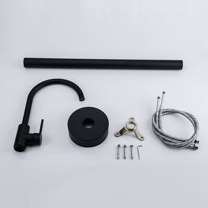 FLG-grifo de bañera independiente con ducha de mano, montaje en suelo, bañera fría, color negro - Product Image 5