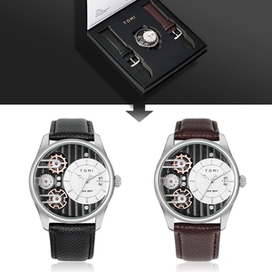 Set Regalo TOMI per Uomo con Orologio di Lusso e Semplice, Cinturino Staccabile, Orologio al Quarzo, Regalo Festivo - Product Image 2