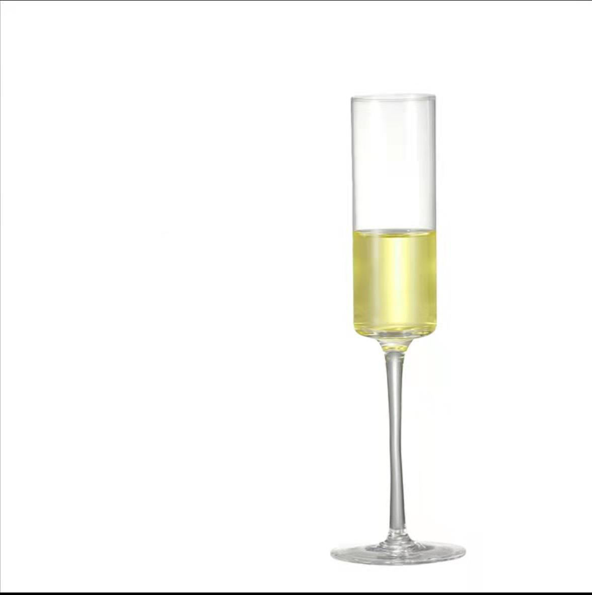 8oz Champagne glass cup with stem OEM welcome high clear crystal glass cup for champagne