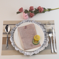 Chargeur de plaque d'or élégant pour dîner sous les décorations d'assiette Plaques de chargeur de récif en plastique