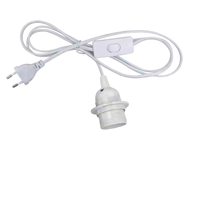 Support mural en aluminium noir E27 avec interrupteur marche/arrêt EU/US, prise de lampe, cordon d'alimentation 1,8 m AC 110V-220V, adaptateur de prise pour lampe de lecture