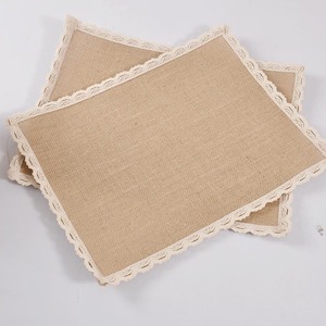 מתוק בית אוסף 100% פשתן מפיות לחדר אוכל מלבן ארוג בד רך עמיד שולחן מחצלת סט - Product Image 4