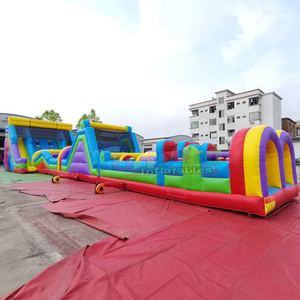 Structure gonflable d'extérieur pour enfants avec toboggan et parcours d'obstacles gonflable pour adultes - Product Image 3