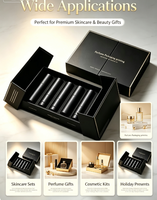 Boîte cadeau en papier rigide magnétique de luxe sur mesure pour atomiseur de parfum rechargeable miniature de 10 ml, boîte d'échantillon de voyage