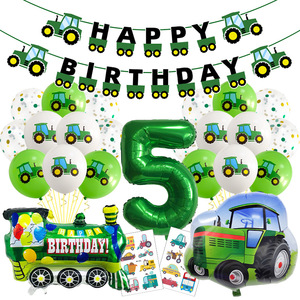 Nouveau véhicule <span class=keywords><strong>tracteur</strong></span> sur le thème de la ferme fête d'anniversaire 30/32 pouces fête d'anniversaire numérique ballon en aluminium décoration - Product Image 1