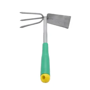 Twee-End Schoffel Dual-Purpose Schoffel Drie Tanden Hark Schep Outdoor Schoffel Bloem Shovel Tuingereedschap