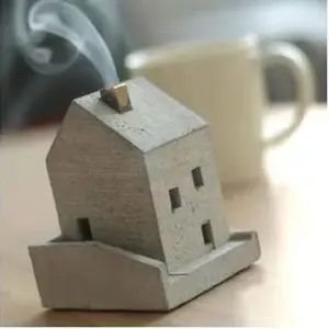 House Incense Houlder Concrete Round Pottery Cement Incense Holder Incense Burner