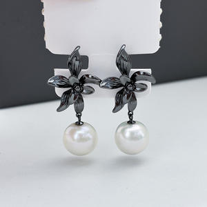Accesorios de Plata S925 para DIY con Perlas, Cuentas Redondas de 11-15 mm y Pequeñas Flores para Pendientes de Moda, Modelo 22292 - Product Image 3