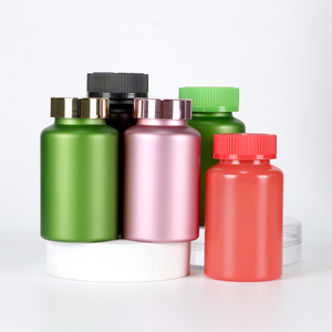 Customized Capsule <b>Bottle</b> Metallic Color Pharmaceutical Packaging PET Plastic <b>Bottle</b> <b>Pill</b> Jar For Medicine With Screw Cap - Product Image 1