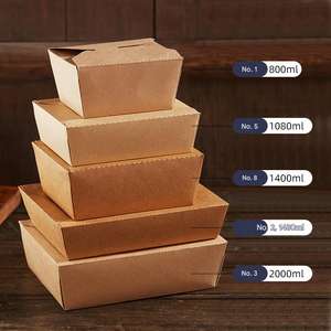 Boîtes à emporter personnalisées jetables, imperméables, de qualité alimentaire, en papier, pour hamburgers, boîtes à emporter pour restaurants - Product Image 5