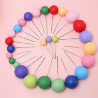 2/2,5/3cm 20 Stück Packung 1,5/2/2,5/3 Frosted Multi color Macaroon Soft Faux Ball Kuchen deckel Schaum kugeln Kuchen Dekorieren