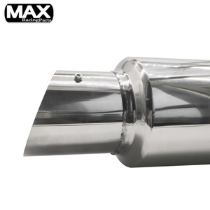 Phổ 5.7 ''r ID 2 1/4'' OD 4 ''Chiều dài 20'' 304ss thép không gỉ Tự động đua bộ phận động cơ Turbo im lặng xả muffler - Product Image 4