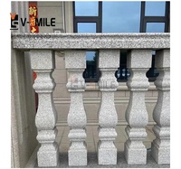 Vente chaude Balustre en marbre de pierre naturelle Balustrade de balcon en marbre blanc