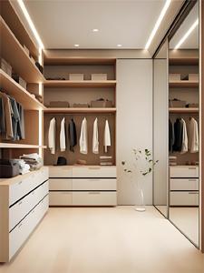 Fabricant de meubles sur mesure Meubles de chambre à coucher Armoire moderne modulaire en bois Design Garde-robe de chambre Style minimaliste - Product Image 3