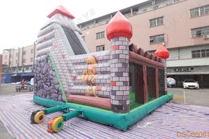 LilyToys - Pista <span class=keywords><strong>de</strong></span> Obstáculos Inflable Grande con Tobogán, Temática <span class=keywords><strong>de</strong></span> Castillo <span class=keywords><strong>de</strong></span> Caballeros Medievales, para Fiestas al Aire Libre y Parques <span class=keywords><strong>de</strong></span> Diversiones Infantiles - Product Image 5