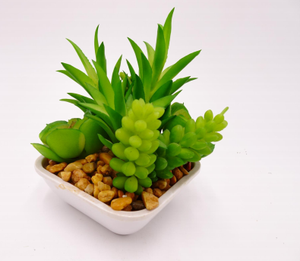 Planta Artificial de tacto Real, macetas suculentas de plástico verde, ramas de plantas, flores, decoración de pared, nueva calidad - Product Image 3