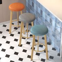 Tabourets de bar ronds sans dossier Accoudoirs Tabourets hauts modernes simples Comptoirs de caissier Bureaux avant Tabourets hauts de luxe légers