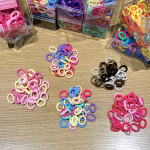 Nouveaux élastiques à cheveux en nylon de couleur bonbon, simples, pour enfants, anneaux à cheveux pour filles, anneaux de serviette, super élasticité, anneau pour bébé - Product Image 4