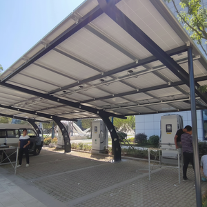 Meilleures ventes, système d'abri d'auto solaire 30kW 50kW, station d'alimentation de stationnement de voiture en aluminium étanche, meilleure vente - Product Image 1