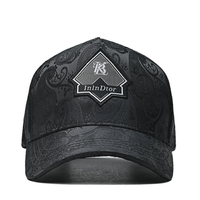 Sombrero de conductor de camión con parche bordado de alta calidad, sombrero deportivo de Jacquard de 5 paneles personalizado para hombre