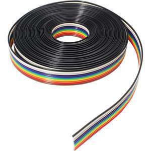 Câble ruban IDC Piutouyar en cuivre couleur arc-en-ciel, 10 fils, 16 pieds (5 m), pour connecteurs à pas de 2,54 mm - Product Image 1
